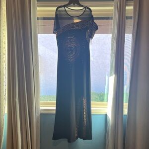Elegant Black and Gold Women's Dress